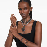 Swar*vski -Swan pendant Swan, Black, Rose gold-tone plated - 5678045